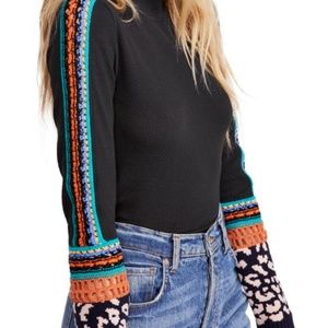 NWT LARGE Free People Thermal Cotton-Blend Sweater